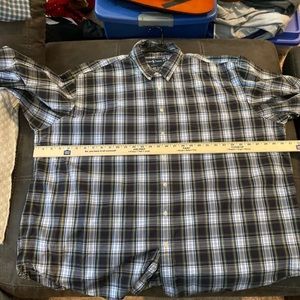 3xb polo Ralph Lauren l/S blue, green, some white and yellow shirt. Lite weight.